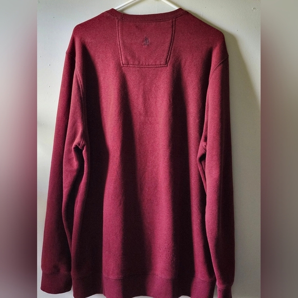 G.H. Bass & Co. Red Crewneck Sweater with Ribbed Cuffs - Picture 4 of 6